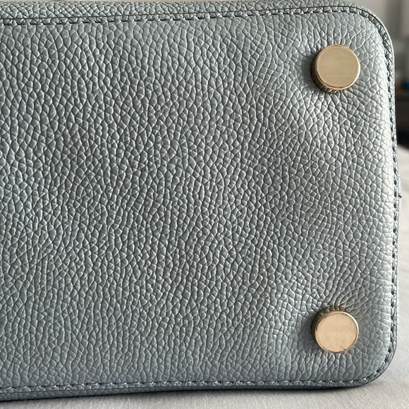 Kate Spade Margaux Medium Satchel Crossbody Bag in Blue with Silver Hardware - Picture 15 of 17